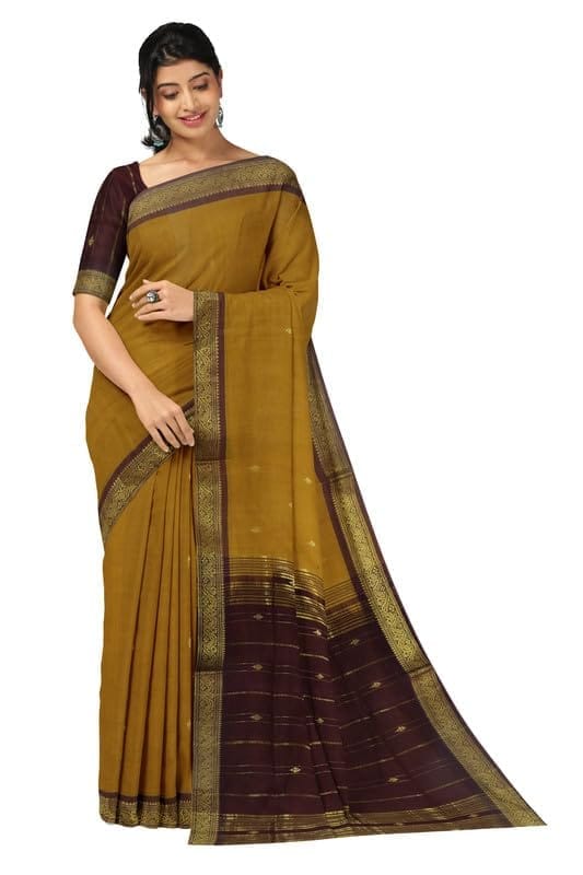 APCO Handloom (A Andhra Pradesh Govt Emporium)- Women's Traditional Pure Handloom Bandar (Polavaram) Cotton Saree | BCS0065 - Sarees | Buy online on ZillyBuy