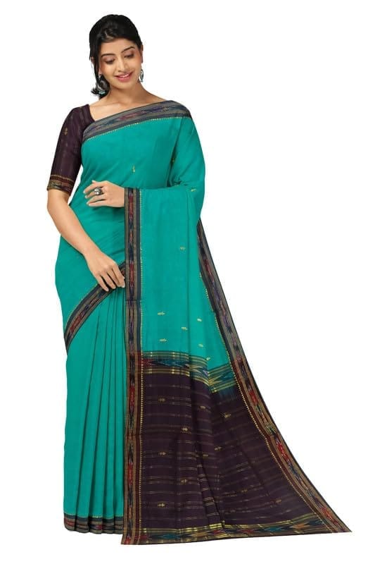 APCO Handloom (A Andhra Pradesh Govt Emporium)- Women's Traditional Pure Handloom Bandar (Polavaram) Cotton Saree | BCS0046 - Sarees | Buy online on ZillyBuy