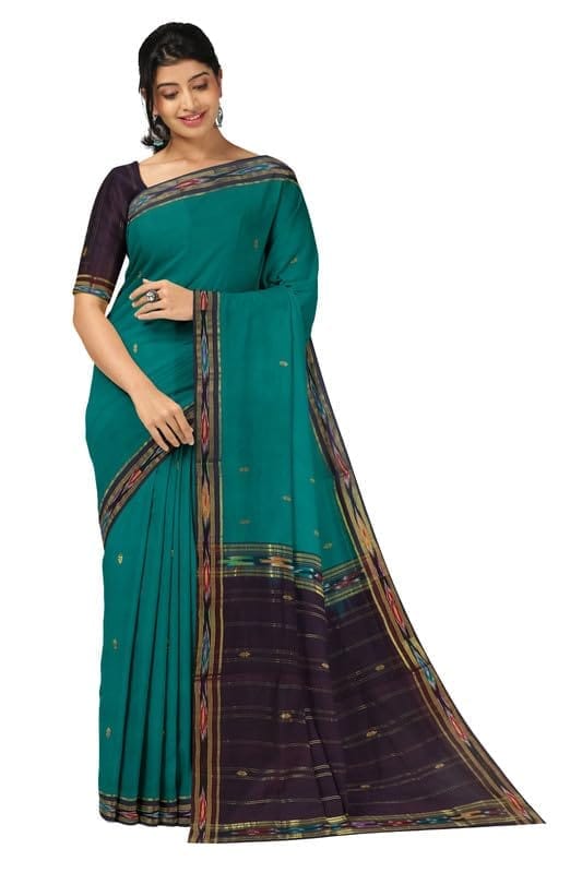 APCO Handloom (A Andhra Pradesh Govt Emporium)- Women's Traditional Pure Handloom Bandar (Polavaram) Cotton Saree | BCS0044 - Sarees | Buy online on ZillyBuy
