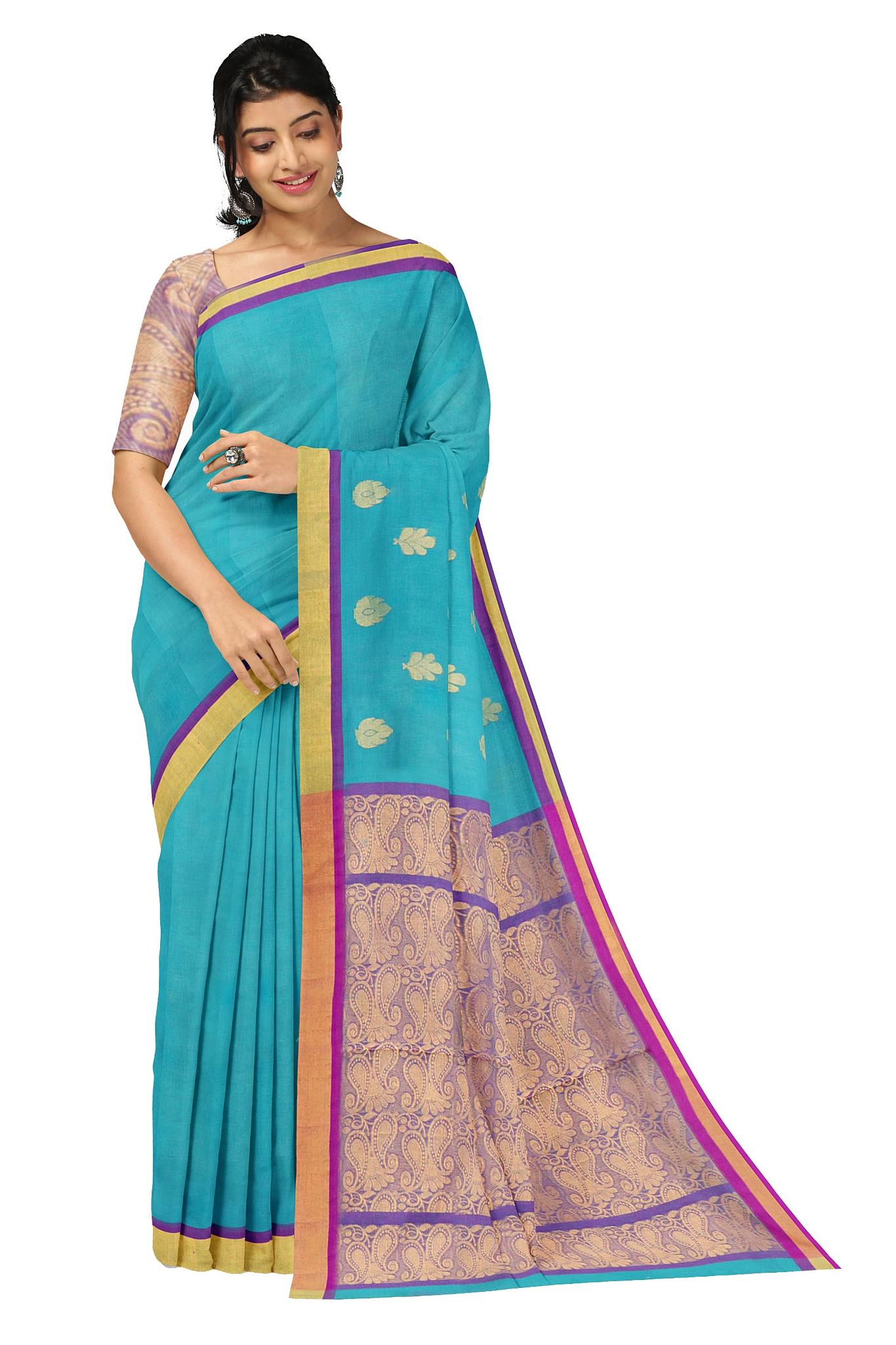 APCO Handloom (A Andhra Pradesh Govt Emporium)- Women's Traditional Pure Handloom Madhavaram Cotton Saree | B0085MDVRM