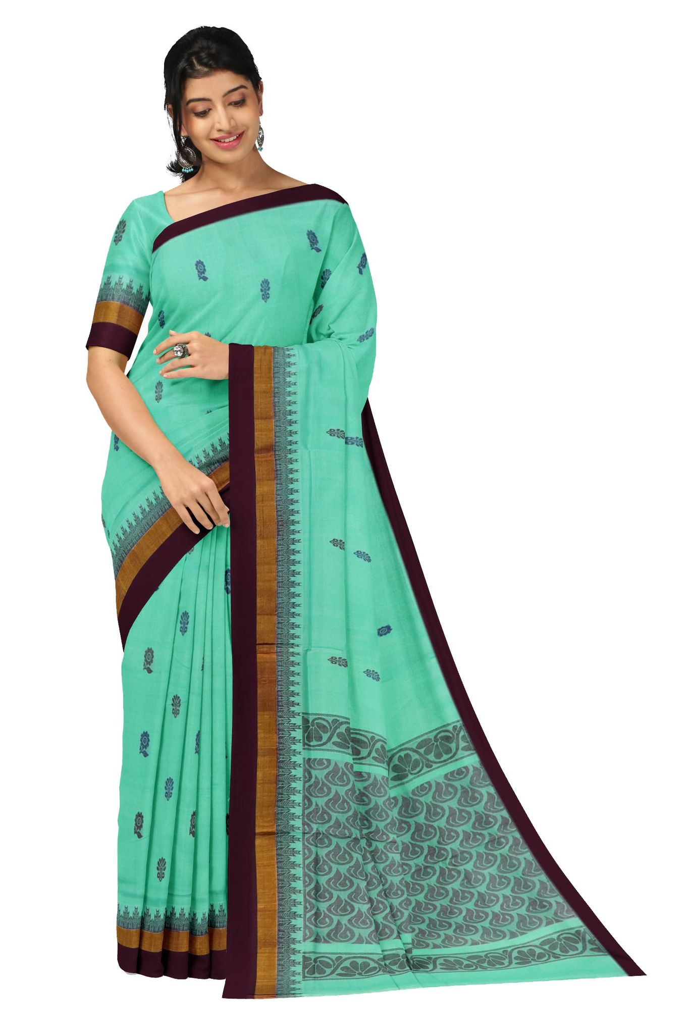 APCO Handloom (A Andhra Pradesh Govt Emporium)- Women's Traditional Pure Handloom Rajahmundry/Angara Cotton Saree | ACS0048