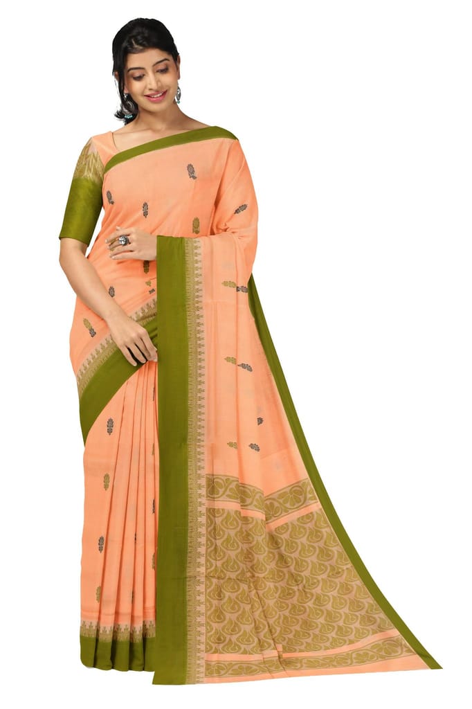 APCO Handloom (A Andhra Pradesh Govt Emporium)- Women's Traditional Pure Handloom Rajahmundry/Angara Cotton Saree | ACS0045 - Sarees | Buy online on ZillyBuy