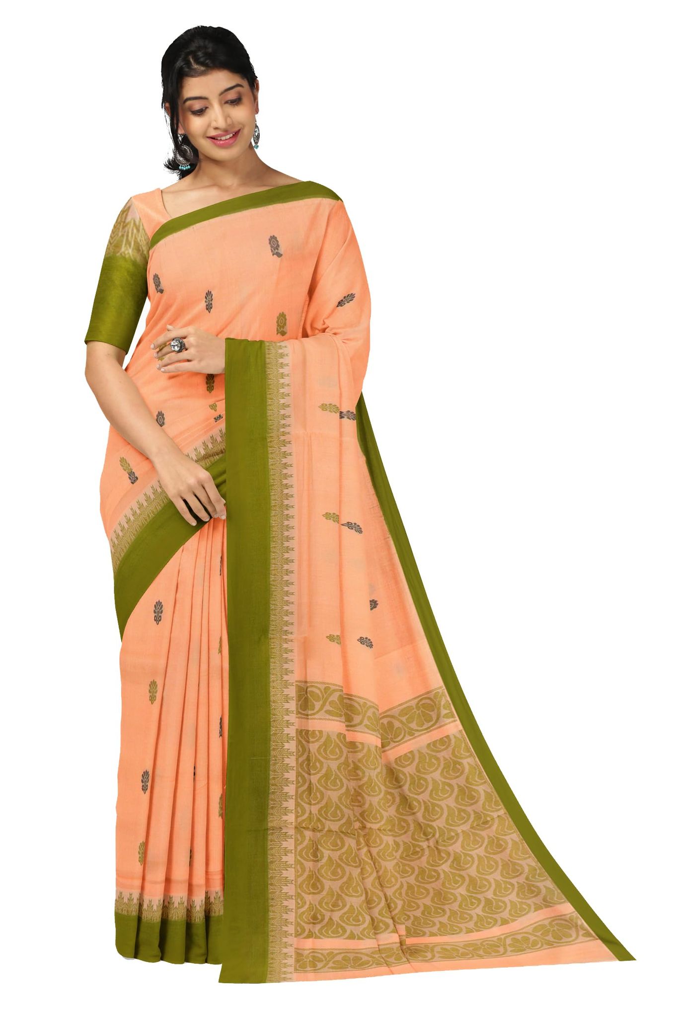 APCO Handloom (A Andhra Pradesh Govt Emporium)- Women's Traditional Pure Handloom Rajahmundry/Angara Cotton Saree | ACS0045