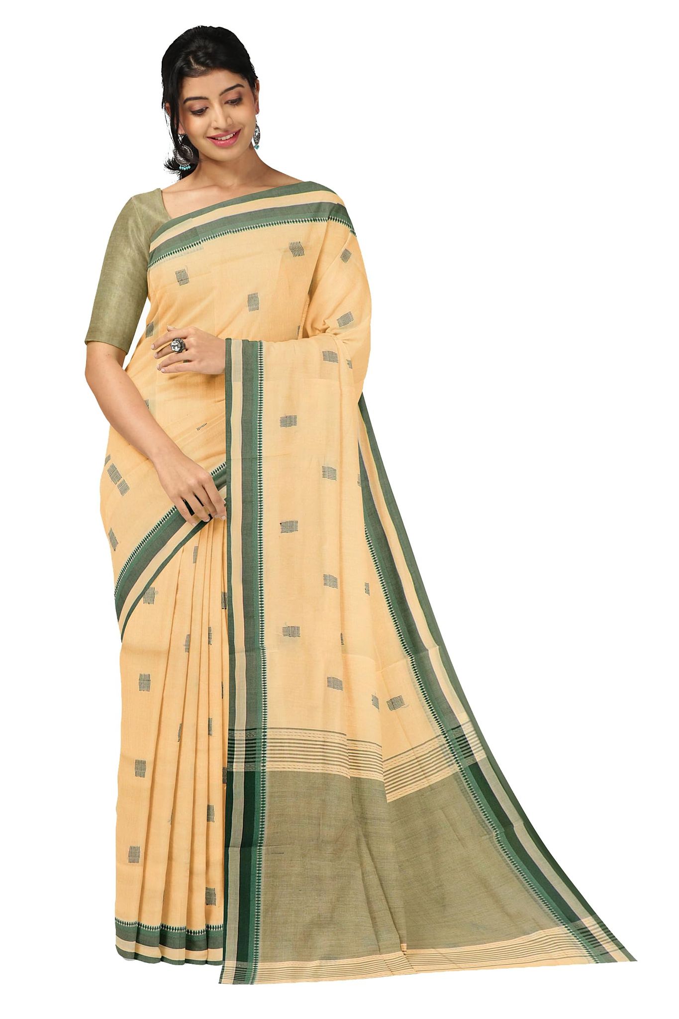 APCO Handloom (A Andhra Pradesh Govt Emporium)- Women's Traditional Pure Handloom Rajahmundry/Angara Cotton Saree | ACS0043