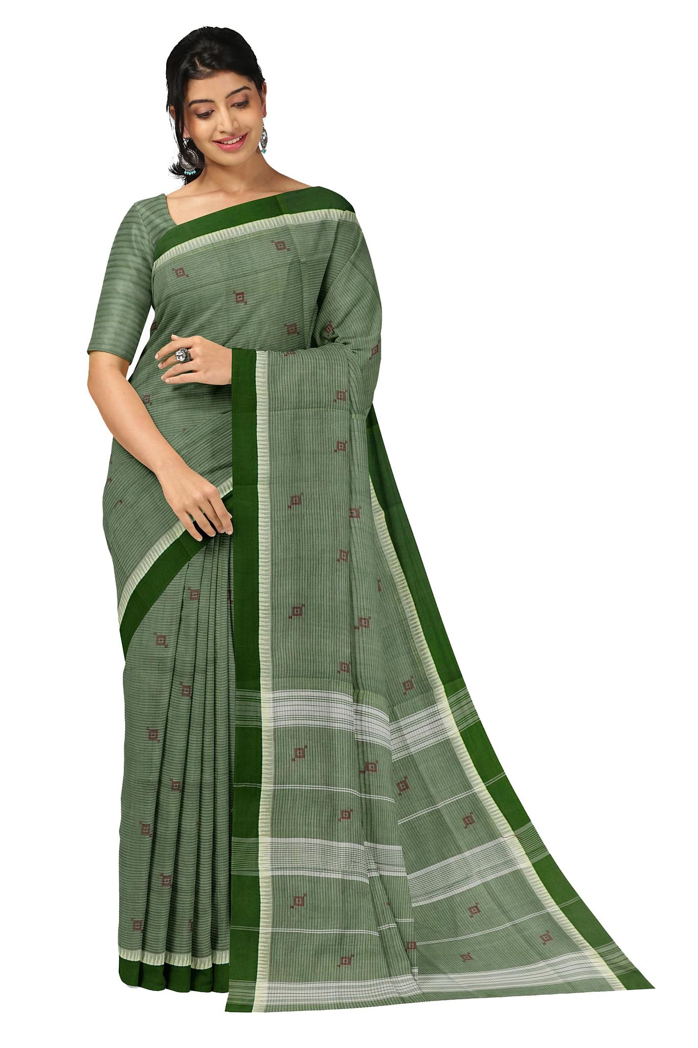 APCO Handloom (A Andhra Pradesh Govt Emporium)- Women's Traditional Pure Handloom Rajahmundry/Angara Cotton Saree | ACS0015