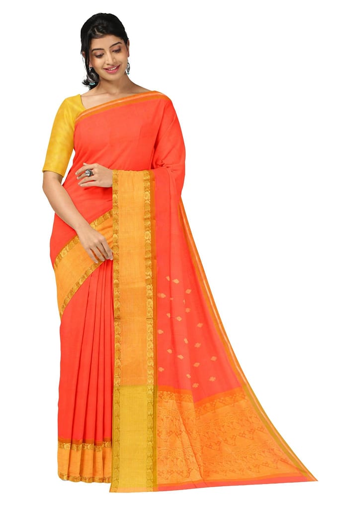 APCO Handloom (A Andhra Pradesh Govt Emporium)- Women's Traditional Pure Handloom Madhavaram Cotton Saree | A0106MDVRM - Sarees | Buy online on ZillyBuy