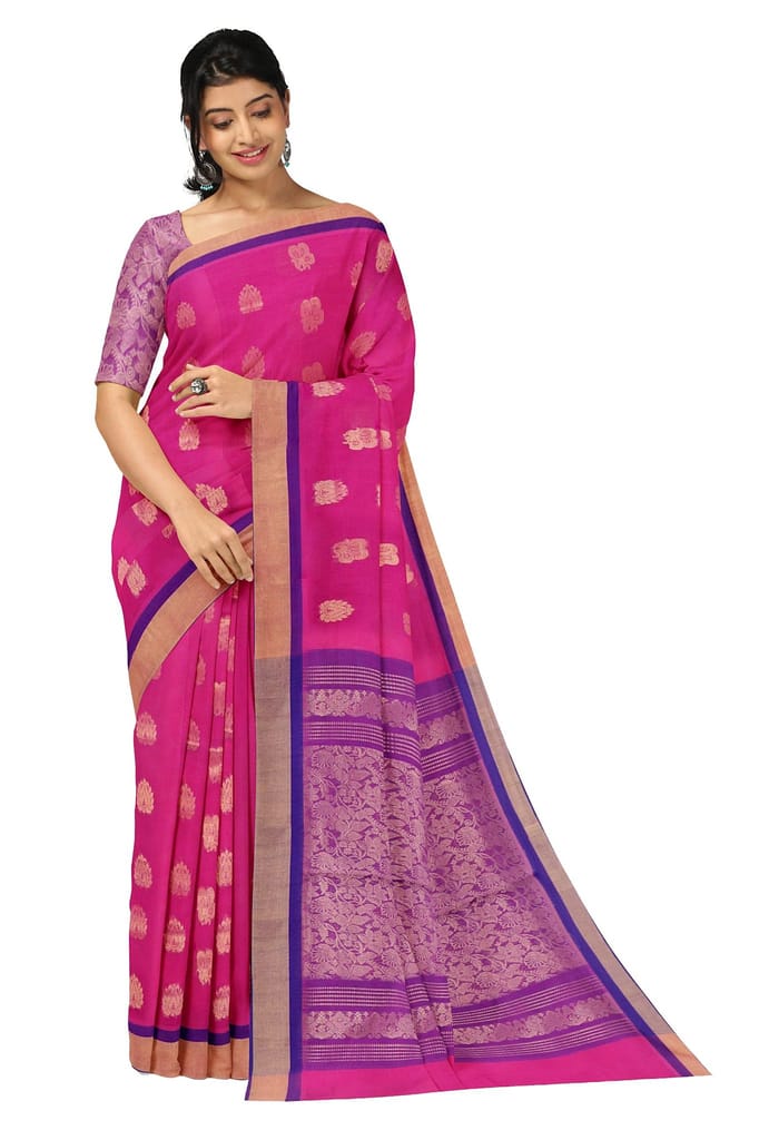 APCO Handloom (A Andhra Pradesh Govt Emporium)- Women's Traditional Pure Handloom Madhavaram Cotton Saree | A0057MDVRM - Sarees | Buy online on ZillyBuy