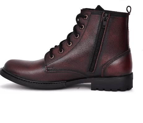 Warnex Endicott Side Zip Genuine Leather High Ankle Casual Boot Boots For Men (Brown , 9)