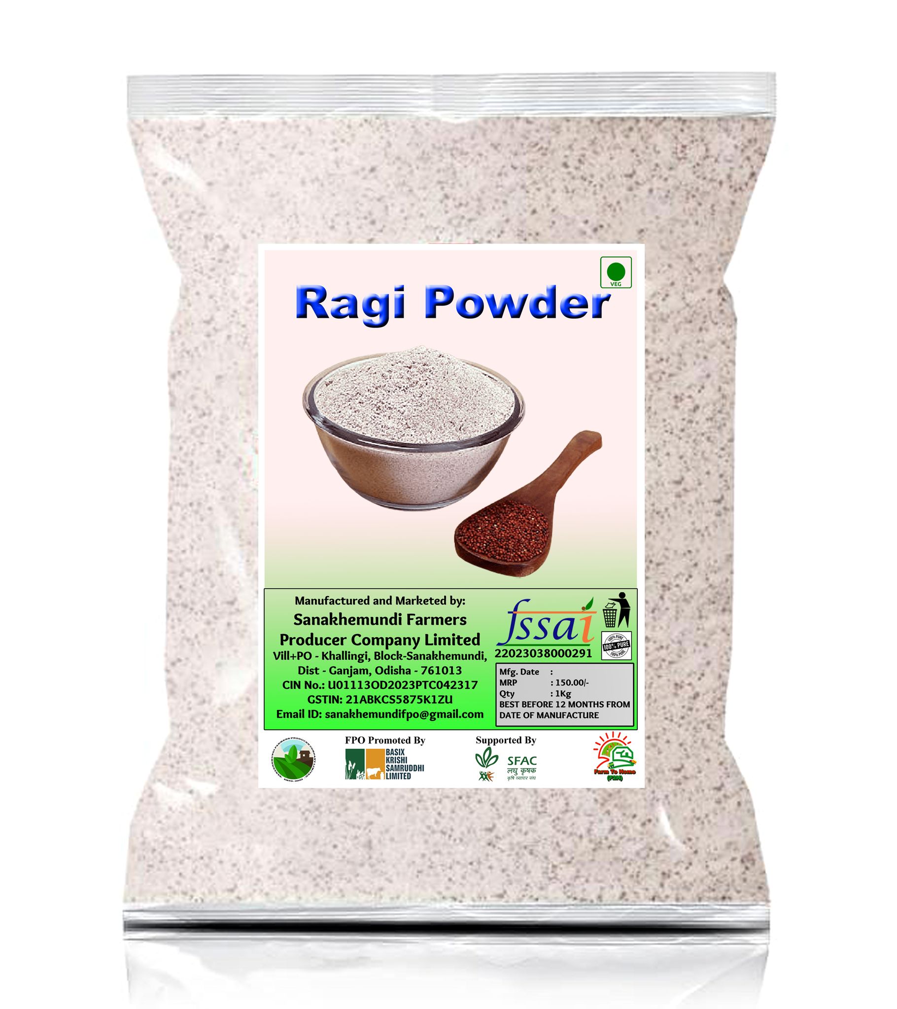  Organic Ragi Powder - 1kg