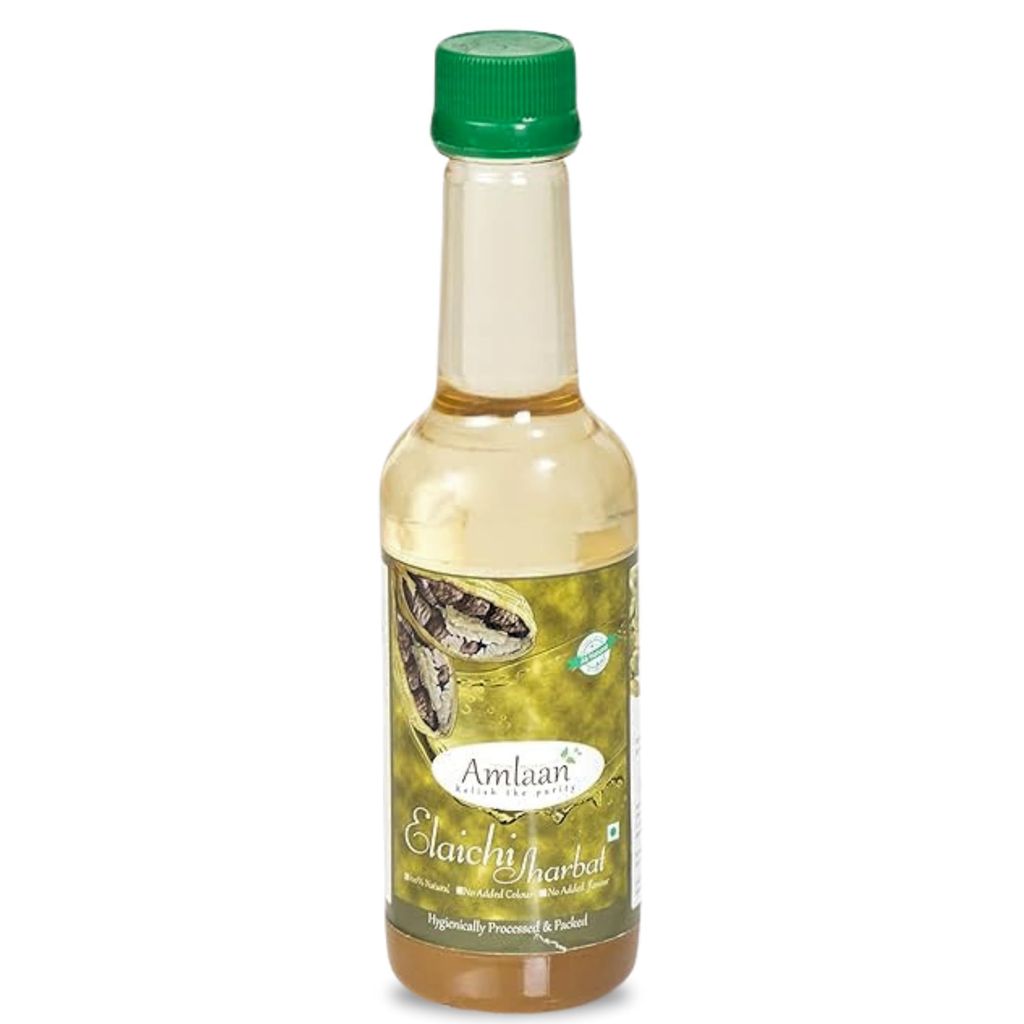 Amlaan Cardamom/Elachi Sharbat Syrup, 300 ml Refreshing Drink for Summer -SPN-B2S