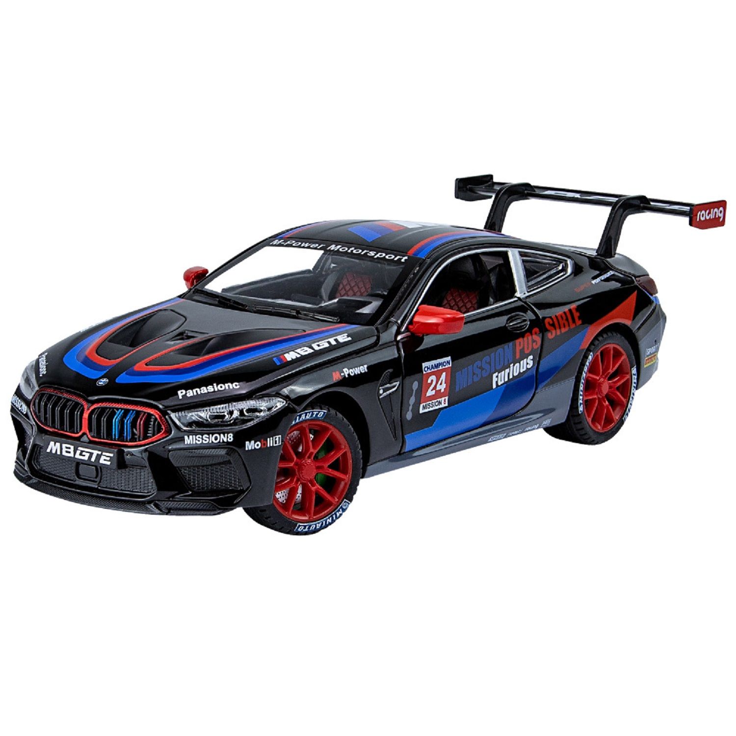 KTRS ENTERPRISE 1:32 Alloy Metal Pull Back Die-cast Car Model Car Pull Back car Super car with Openable Doors with Sound and Light Doors Light Music Boys Toys for Kids (MW M8)