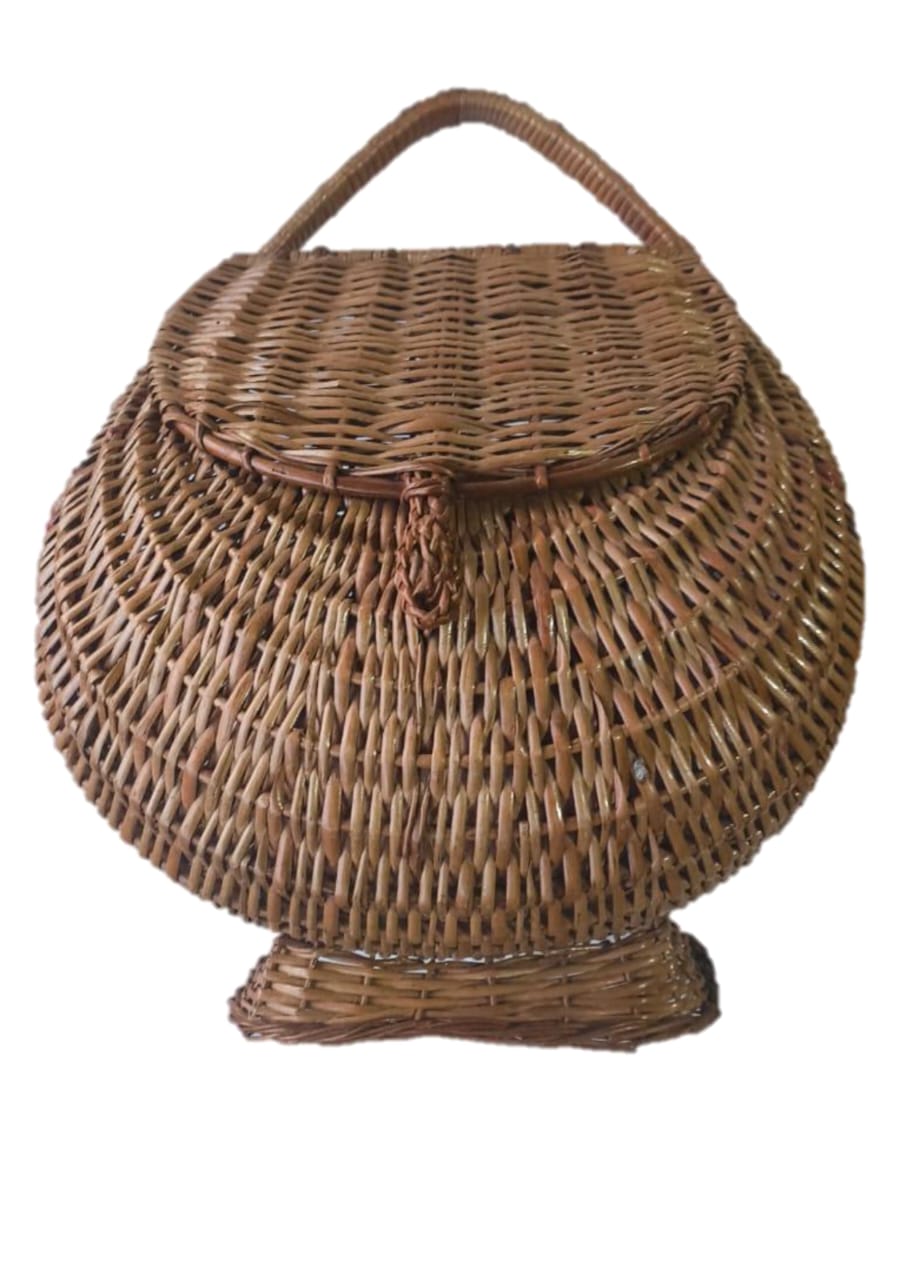 Bamboo cane basket