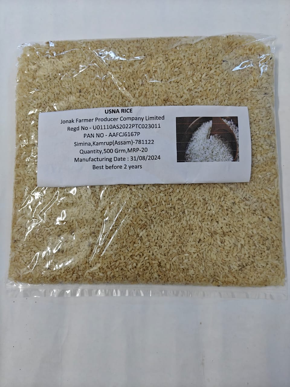500gm Usna Rice - Premium Quality Rice from Assam