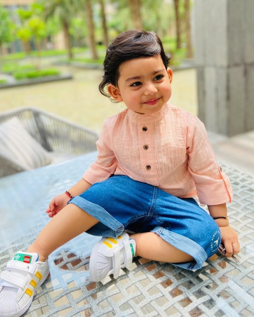 Soft Rose-Hued Pintuck Shirt