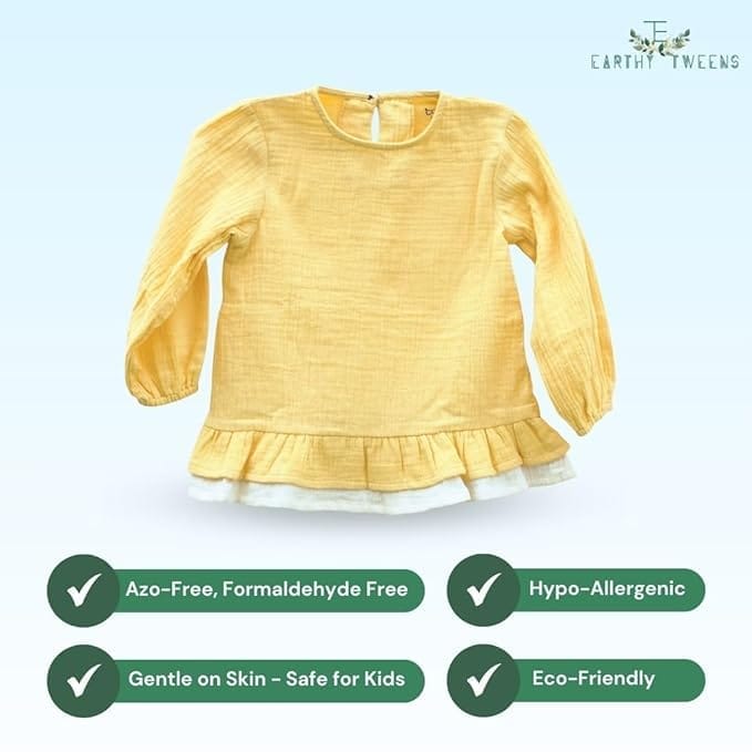 Solid Buff Blouson Top