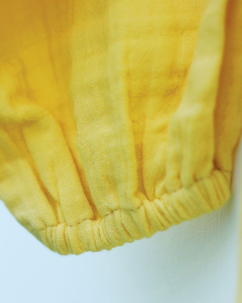 Solid Buff Blouson Top