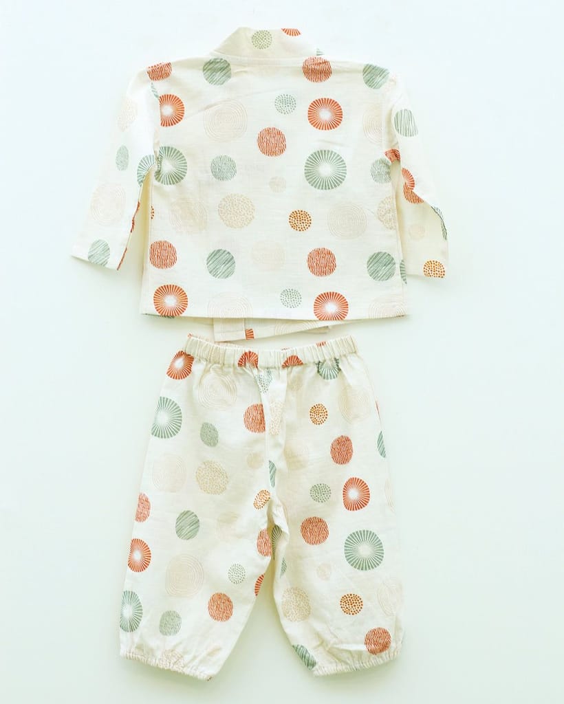 Pretty Polka dot Tot Set + Jump In Pumpkin Baby Onesie
