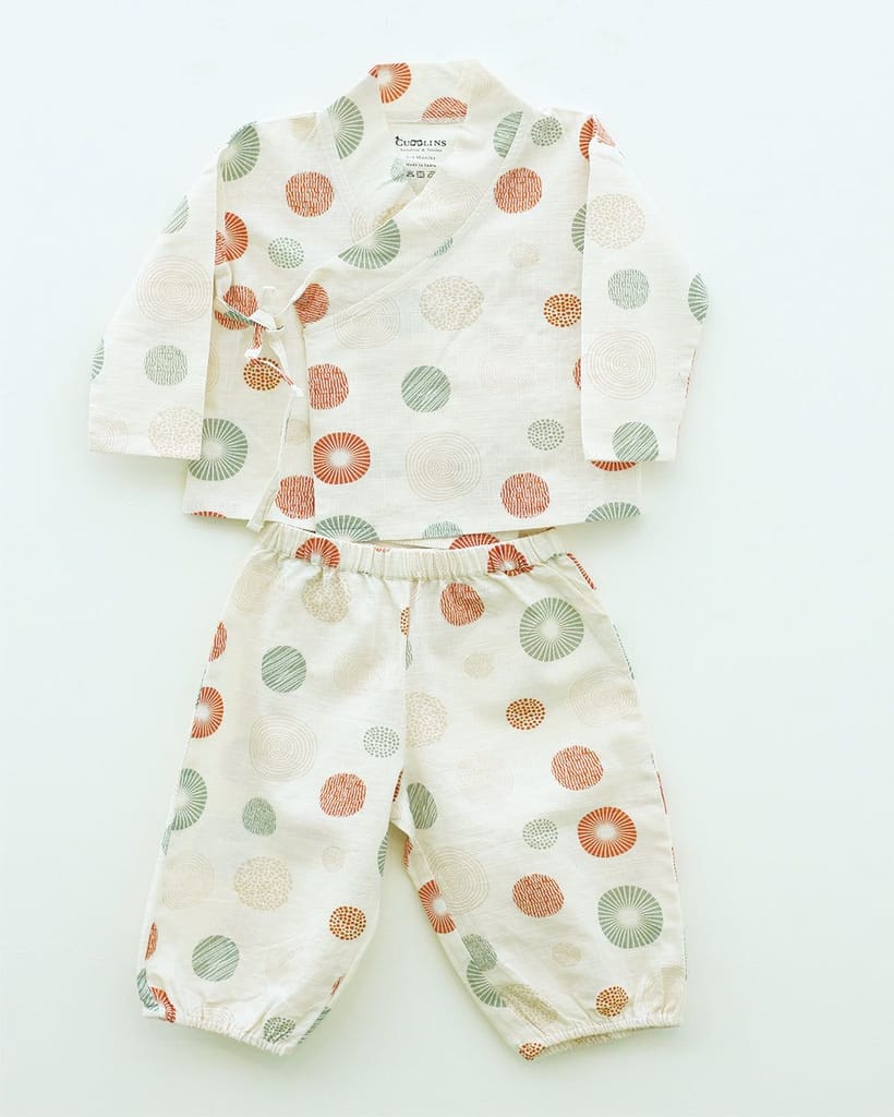 Pretty Polka dot Tot Set + Jump In Pumpkin Baby Onesie