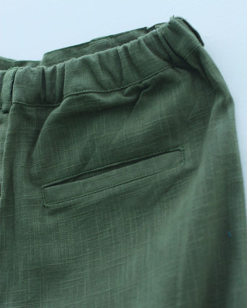 Earthy Green Smart Pants + Little Man Polka Dot Shirt