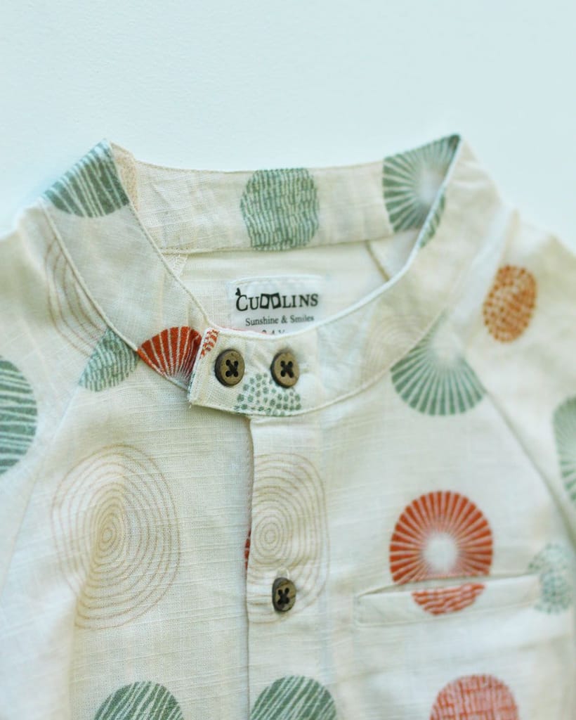 Earthy Green Smart Pants + Little Man Polka Dot Shirt