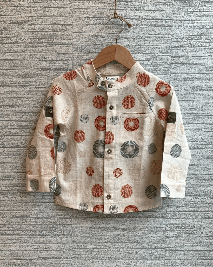 Earthy Green Smart Pants + Little Man Polka Dot Shirt