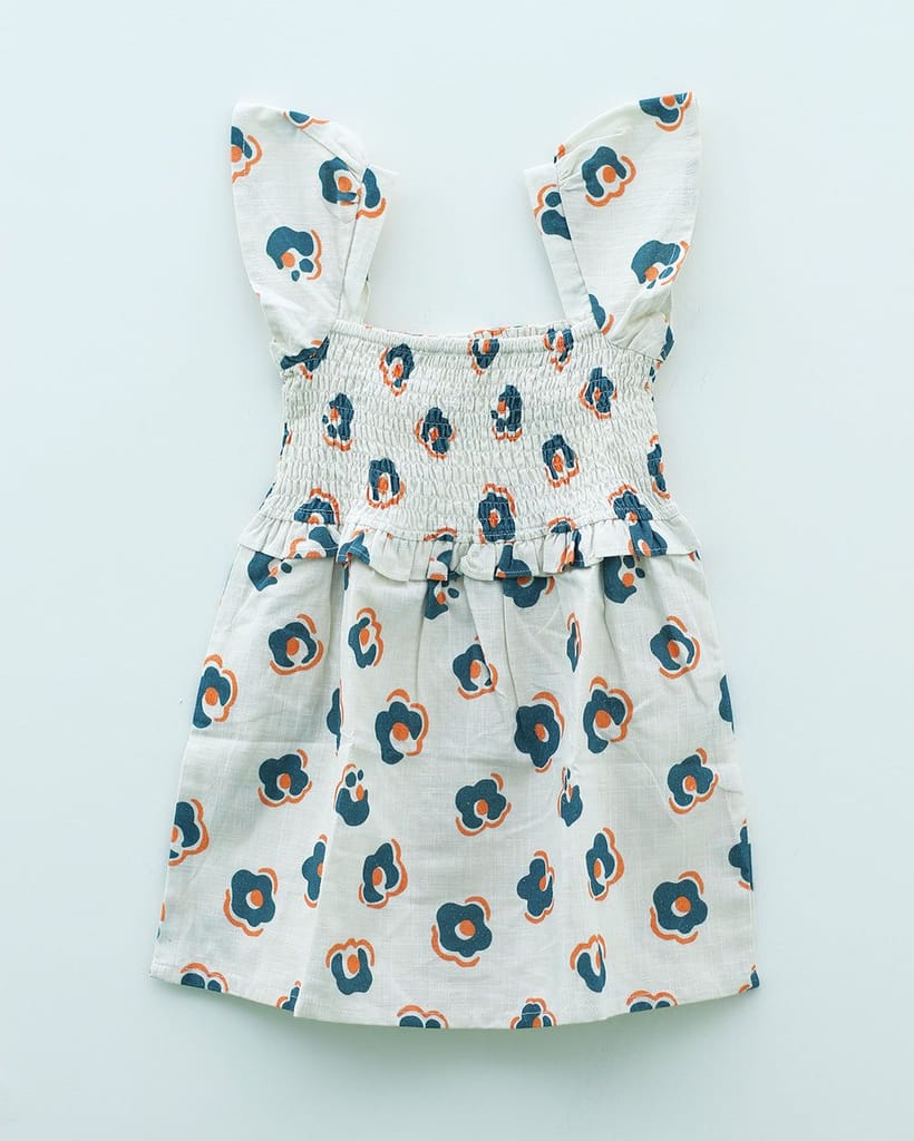 Marigold Tie-Up Tier Dress + Whimsical White Floral Dress