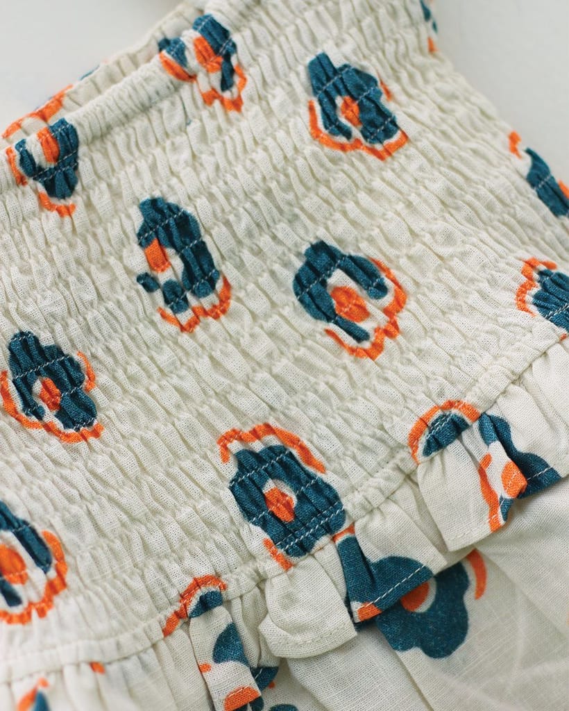 Marigold Tie-Up Tier Dress + Whimsical White Floral Dress