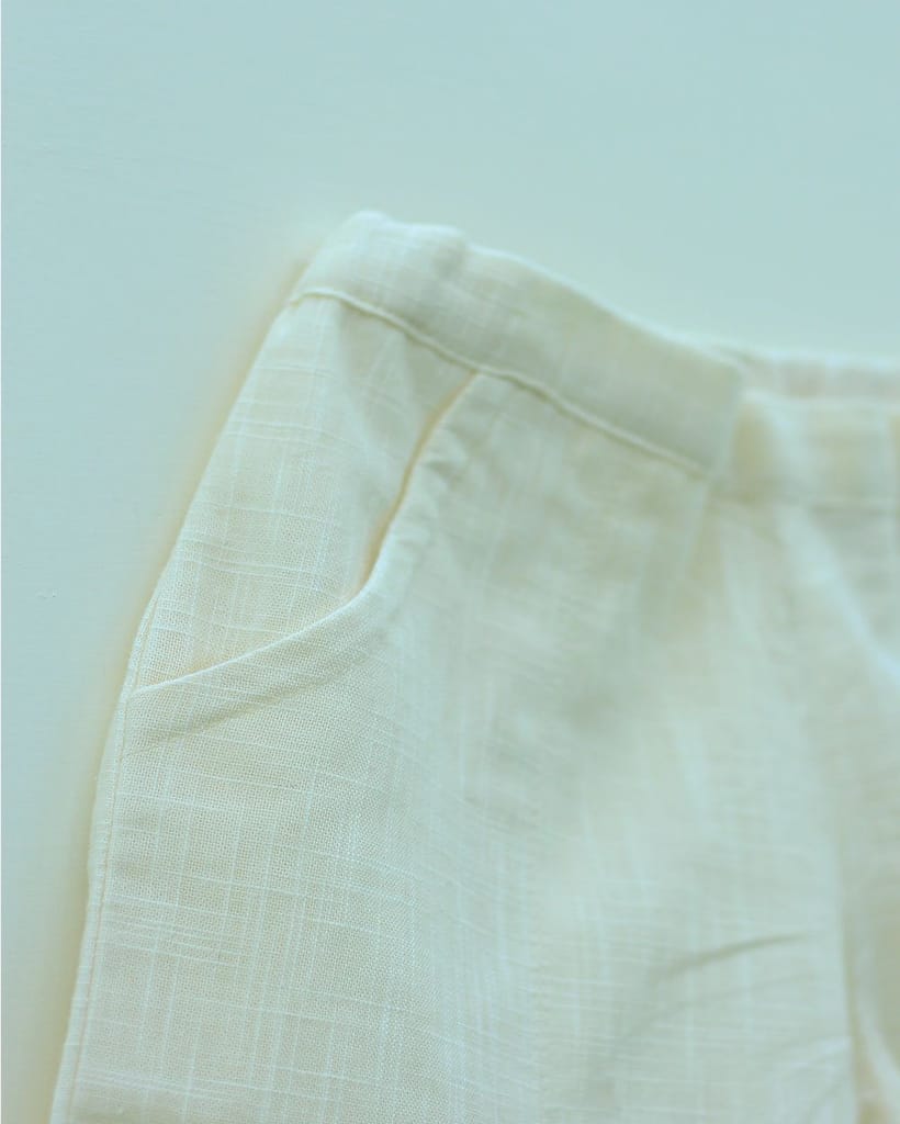 Flutter Sleeves Basil Top + Daisy White Bow Pants