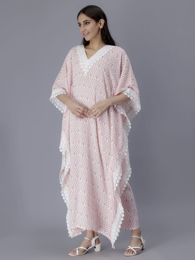 V-Neck Kaftan Dress