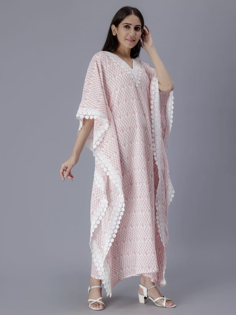 V-Neck Kaftan Dress