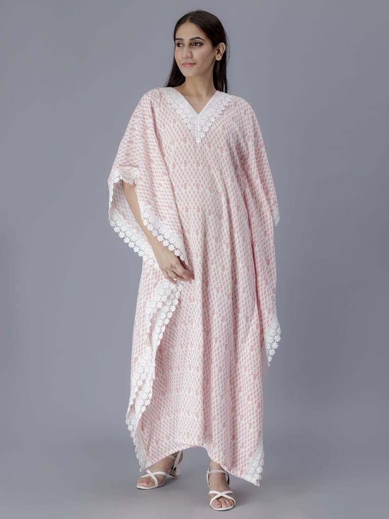V-Neck Kaftan Dress