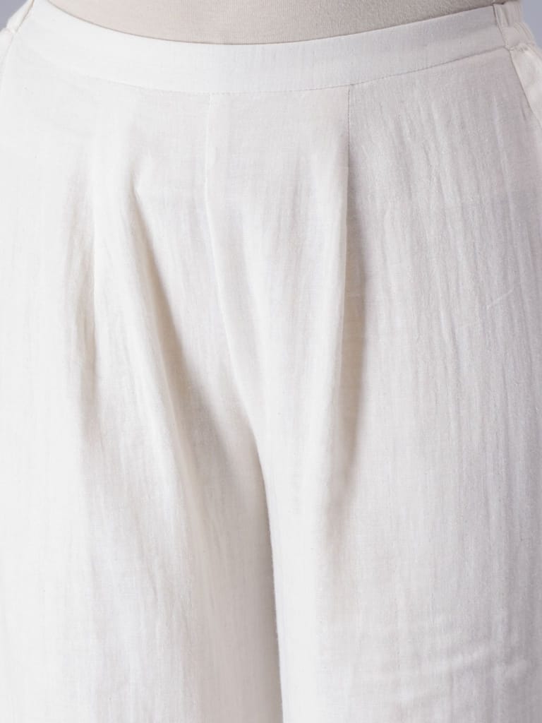 Printed Top & White Pants Co-ord set