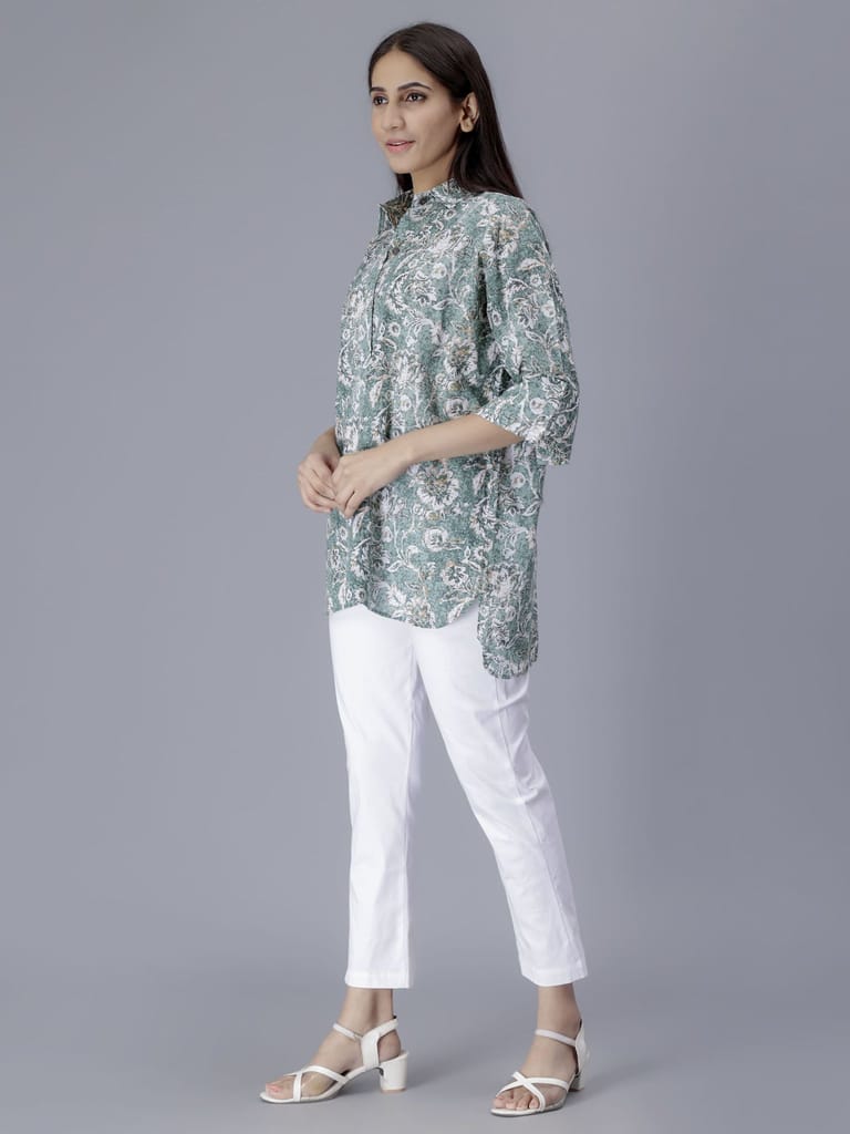 Green Shirt & Pant Co-ord set