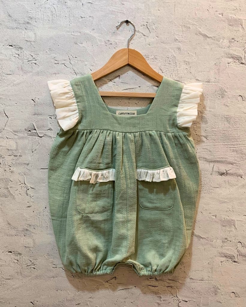 Newborn Baby Gift Box for Baby Girls (Set of 6) | Green Patchwork | Ideal for 0-12months