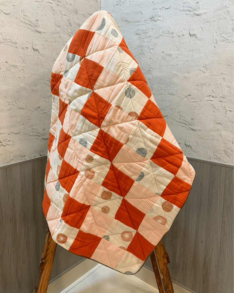 Newborn Baby Gift Box (Set of 4) | Orange Patchwork | Ideal for 0-12months