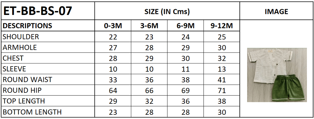 100% Natural Cotton Baby Sets for Baby Boys – 2 Piece Set