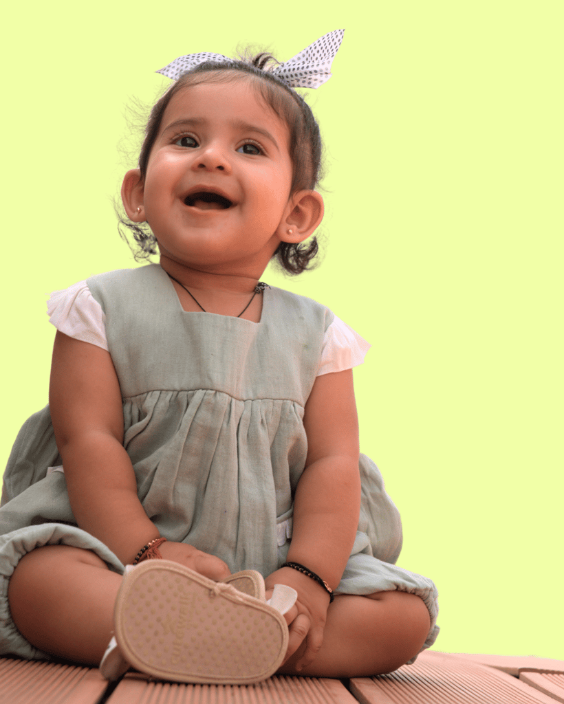 100% Cotton White Top & Yellow Shorts Baby Set & Green Frill Onesie for Baby Girls - 2 Piece Set