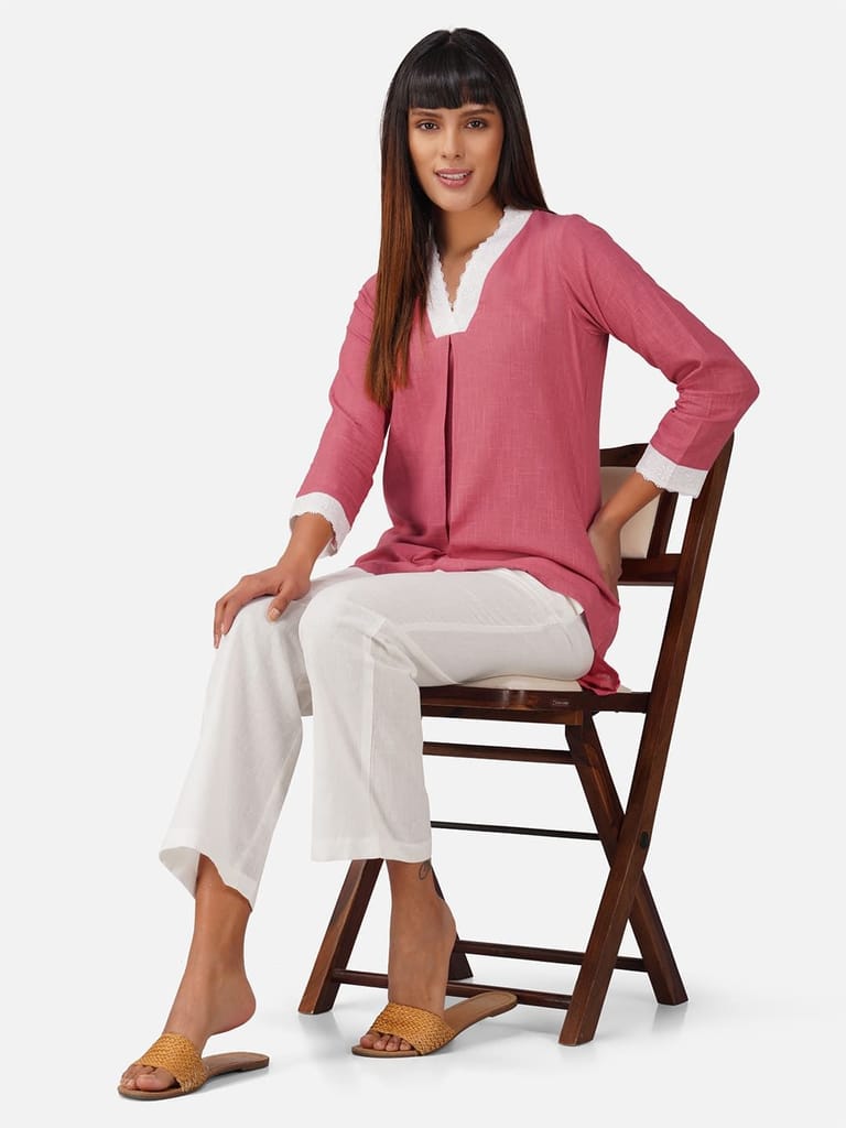 High Low Laced Women Co-ord Set