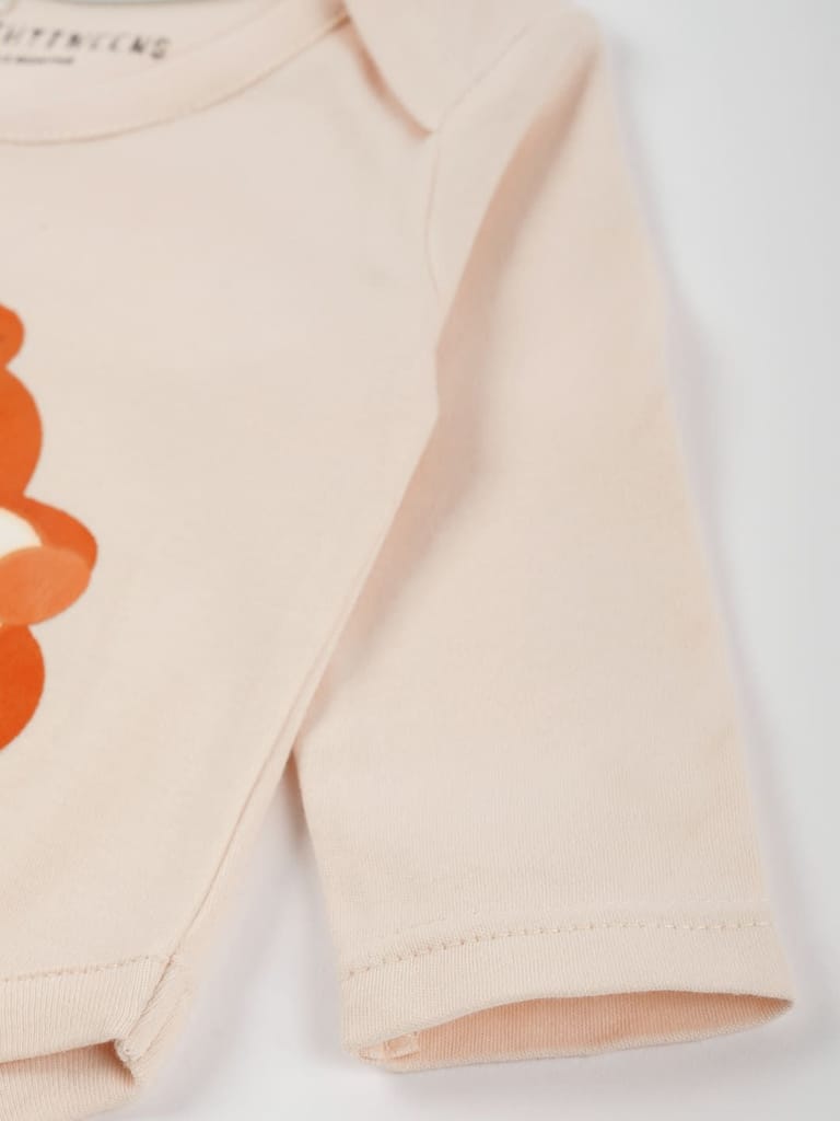 Parchment Cotton Jersey Envelope Neckline Onesie