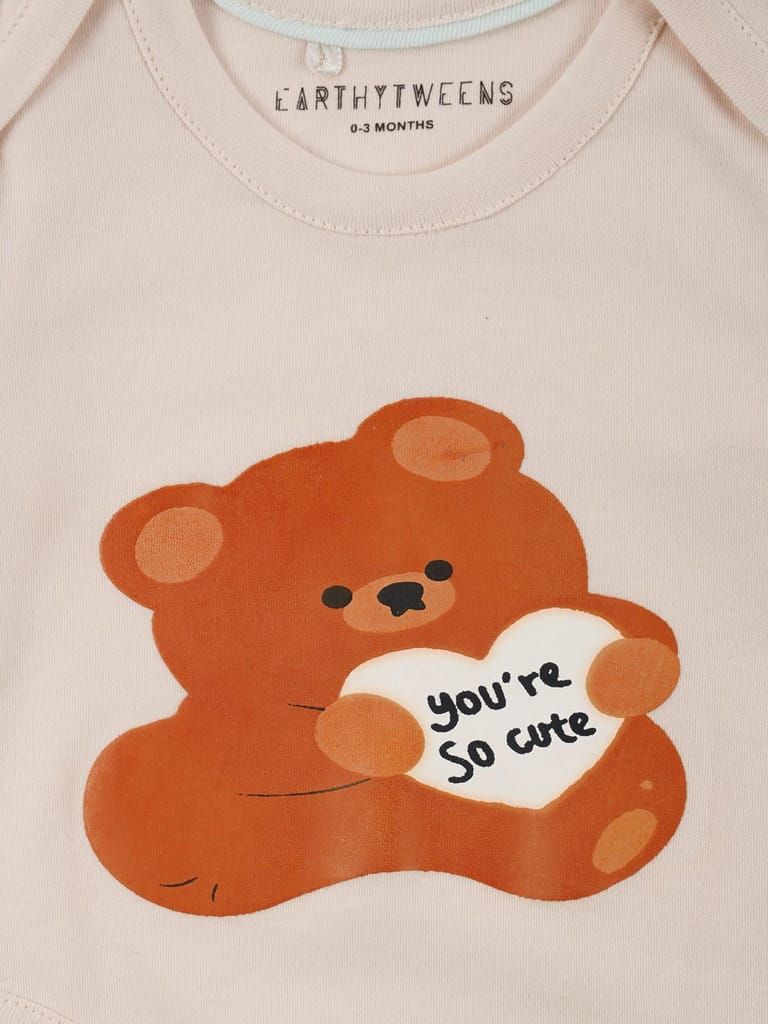 Parchment Cotton Jersey Envelope Neckline Onesie