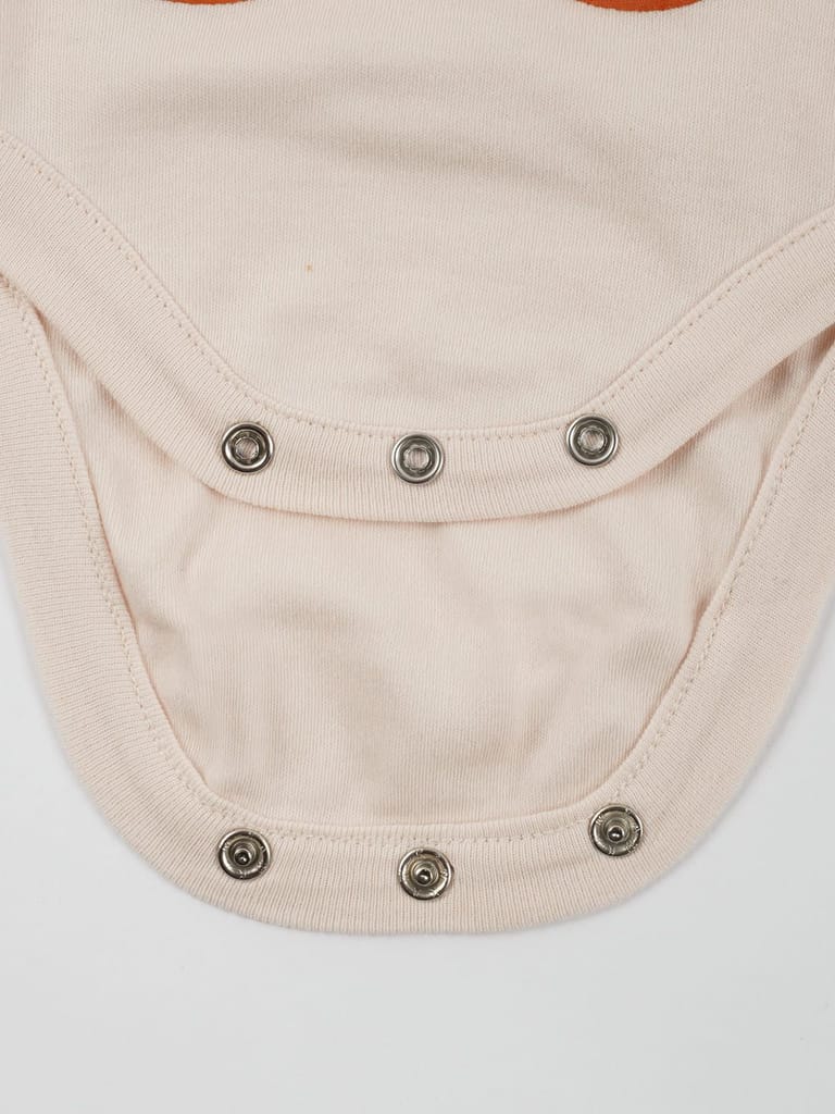 Parchment Cotton Jersey Envelope Neckline Onesie