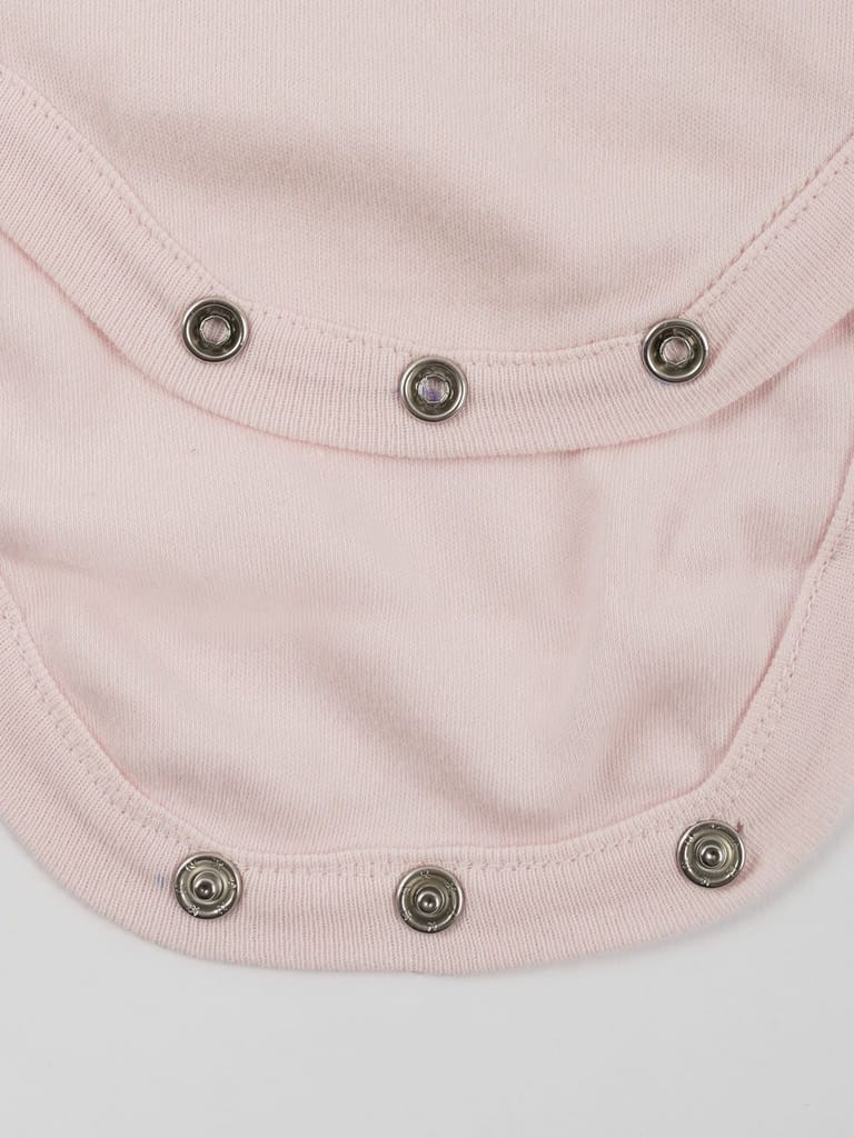 Pastel Pink Cotton Jersey Full Sleeves Onesie