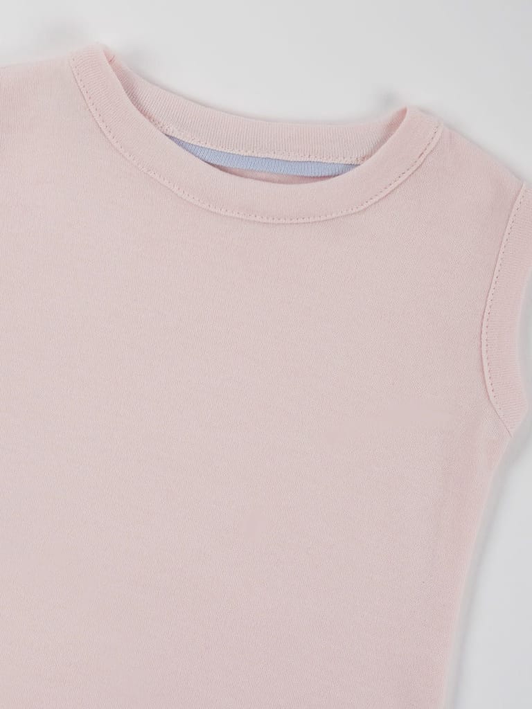 Pastel Pink Cotton Jersey Vest