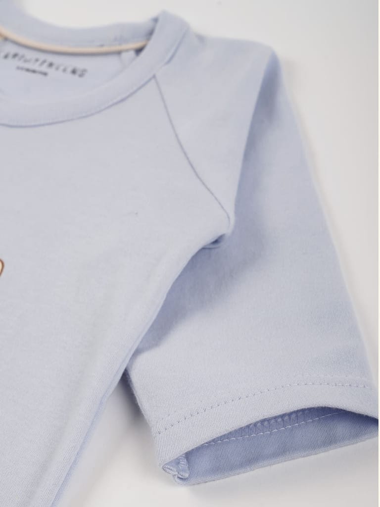 Heather Colored Cotton Jersey Onesie