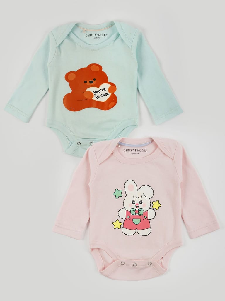 Bunny And Teddy Pastel Coloured Combo Set