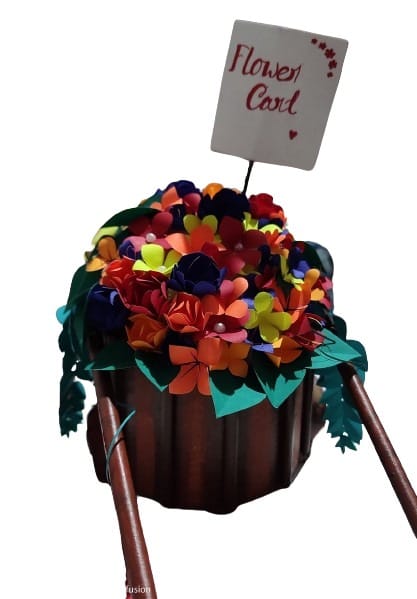  3D Flower Cart Pop Up Greeting Card - Flowers | Buy online on ZillyBuy