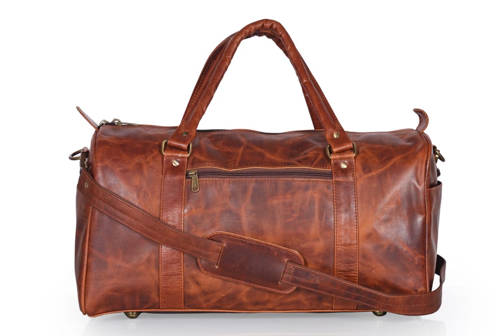 JITENDRA CHITARA; Leather Travel Duffle Luggage Bag Shoulder Bag/Sport Bag L Unisex Travel Duffle Bag Weekender Bag