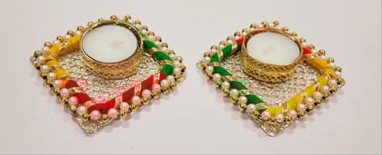Designer Multicolour Metal Diyas Designer Multicolour Metal Diyas