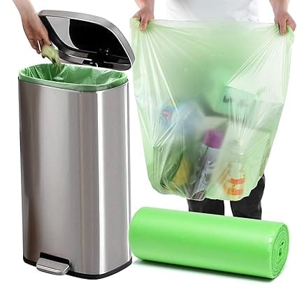 Biodegradable Trash bags Eco Friendly, Unscented, Strong Garbage Bags/Bin Liner