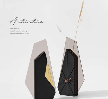 Unique design modern table clock | black